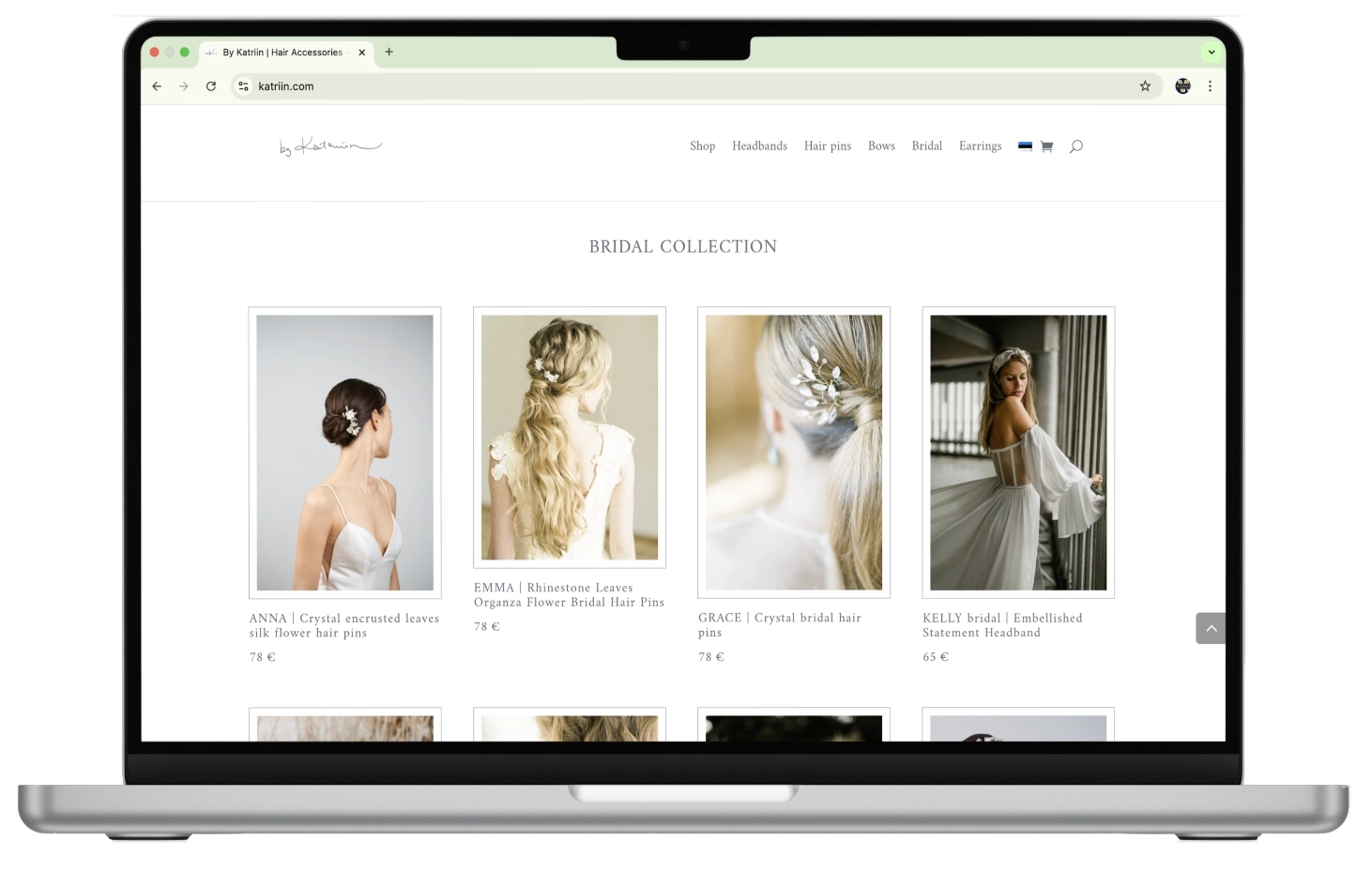 kuvatõmmis katriin.com kodulehest